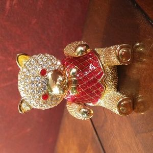 AKM Faberge Teddy Bear Trinket Box